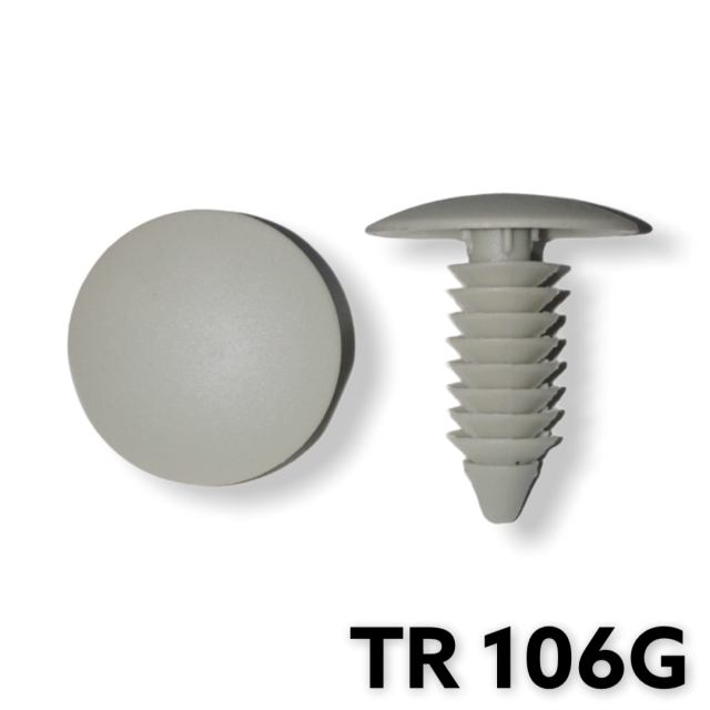 TR106G - 50 or 250 / Grey Shield Retainer (1/4" Hole)